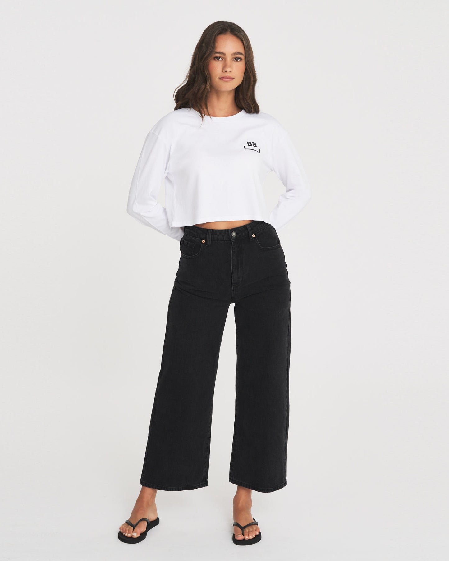 Byron Bay Surfboards Cropped Long Sleeve T-Shirt